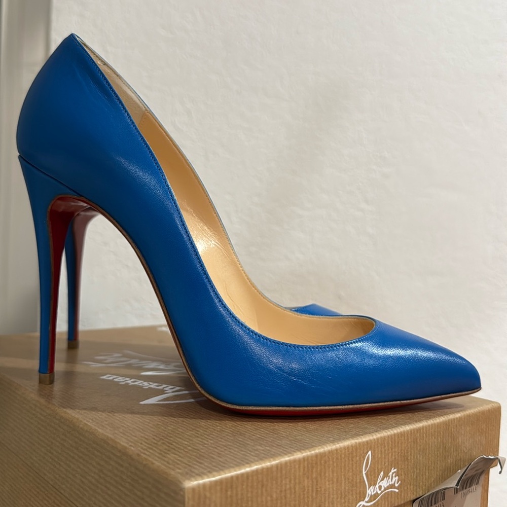NWT Christian Louboutin Pigalle Follie 100 Electric Blue